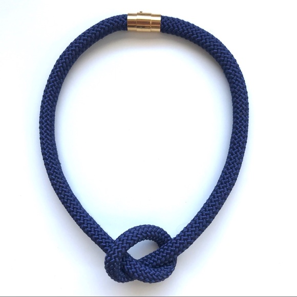 Navy blue rope necklace different ways to wear it - Picture 10 of 10
